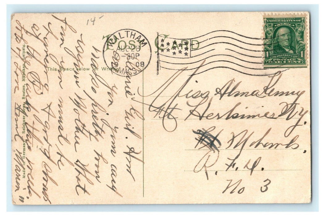 1908 In The Market District Boston Massachusetts MA Antique Postcard