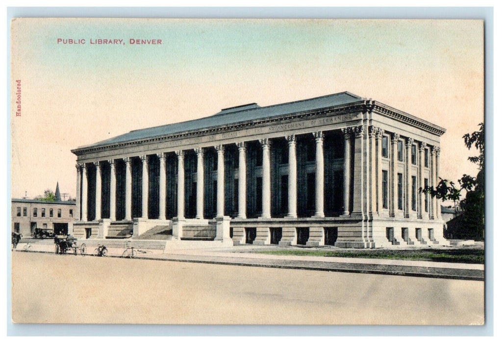 c1910 Public Library, Denver Colorado Co. Antique Unposted Postcard