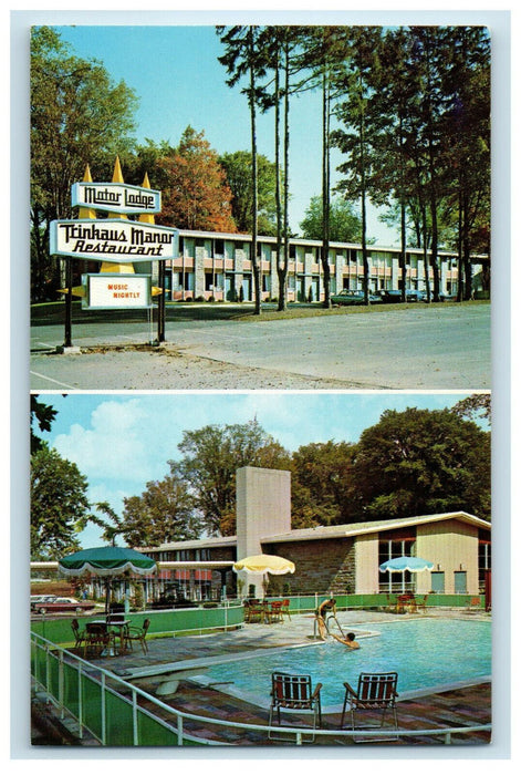 c1960s Trinkaus Manor Motor Lodge Oriskany New York NY Unposted Postcard