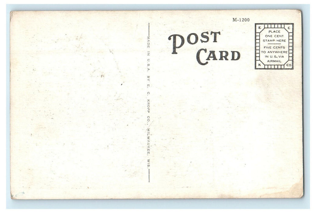 c1920s Entrance to Burdett College Stuart St. Boston Massachusetts MA Postcard