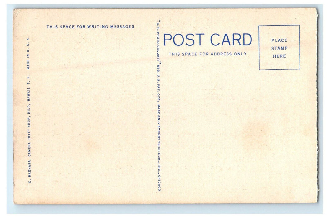 c1940s Kalapana Black Sands Hawaii HI on Sunset Unposted Vintage Postcard