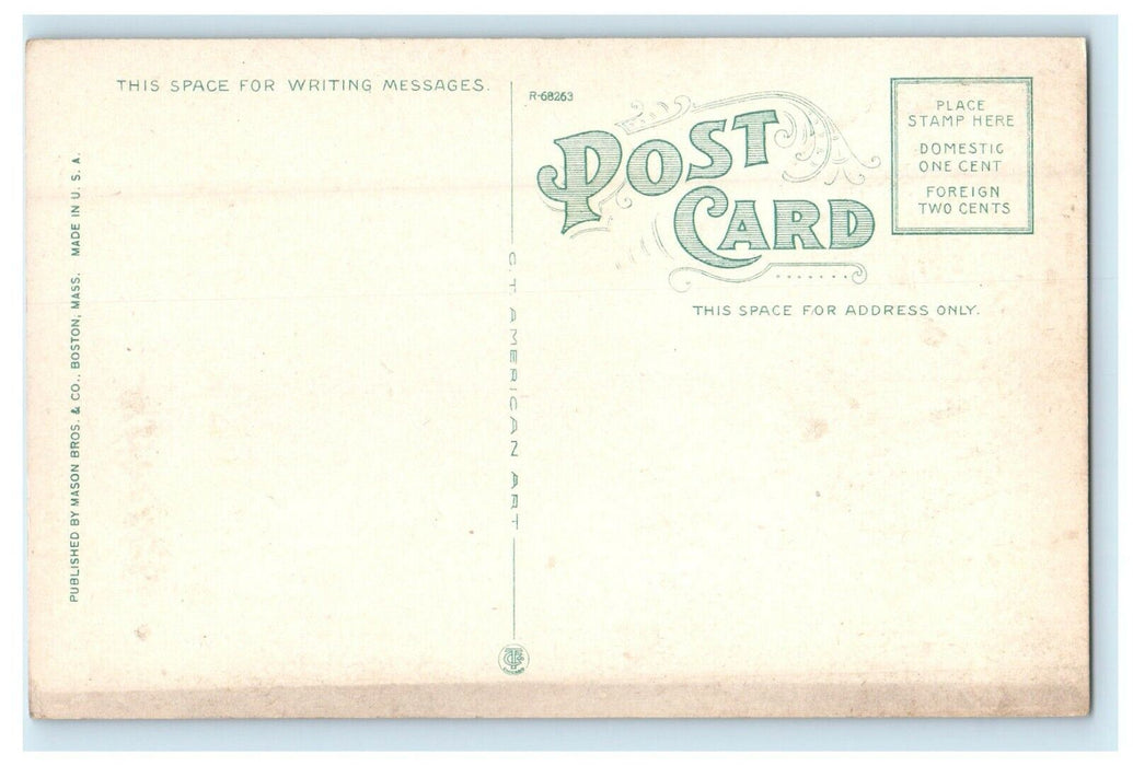 c1920's Mission Church Street View Roxbury Massachusetts MA Vintage Postcard
