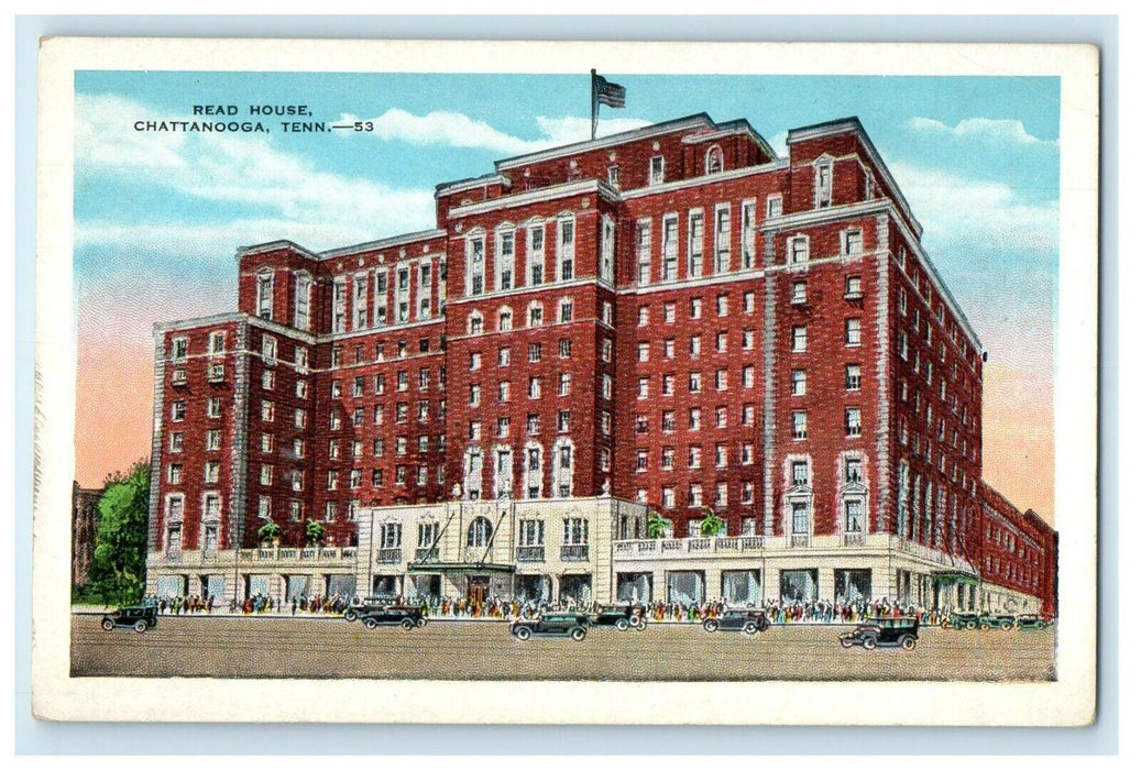 c1940's Read House Street View Cars Chattanooga Tennessee TN Vintage Postcard