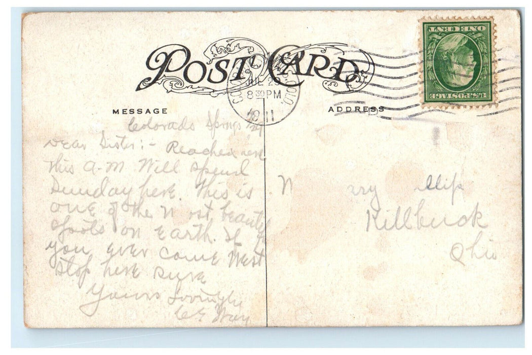 1911 Snow Banks, Train, Railway, Continental Divide Moffat Colorado CO Postcard