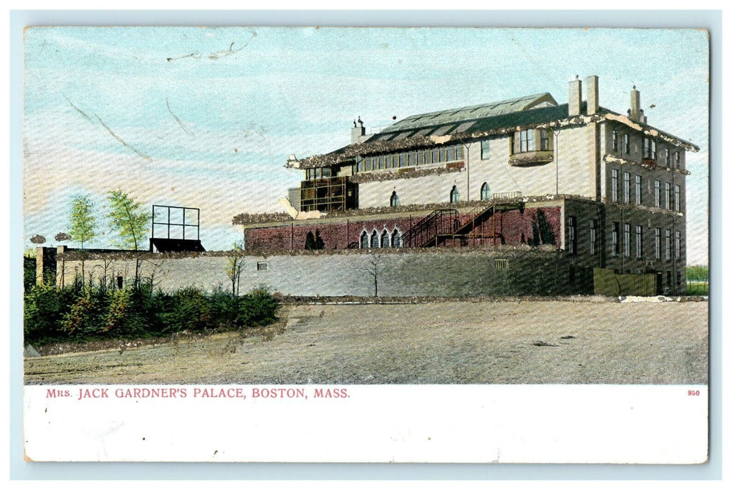 Mrs. Jack Gardner's Palace Boston Massachusetts MA Glitters Postcard