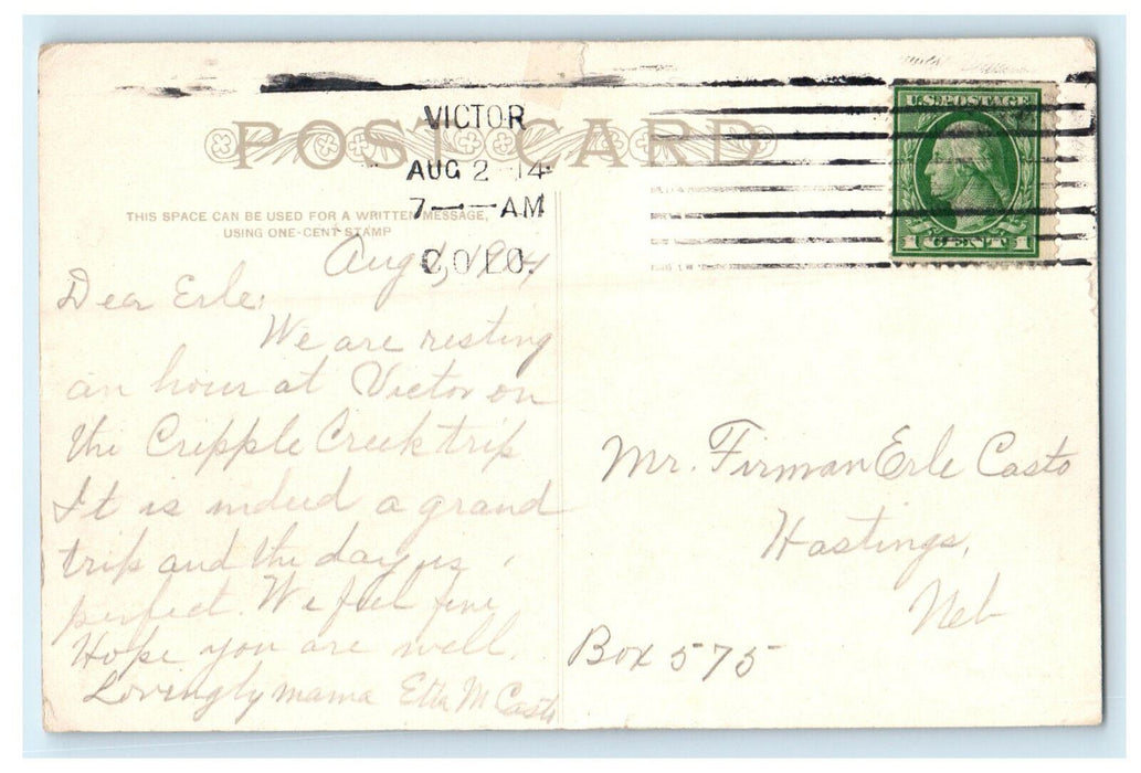 1914 St Peter's Dome The Cripple Creek Trip Colorado CO Postcard