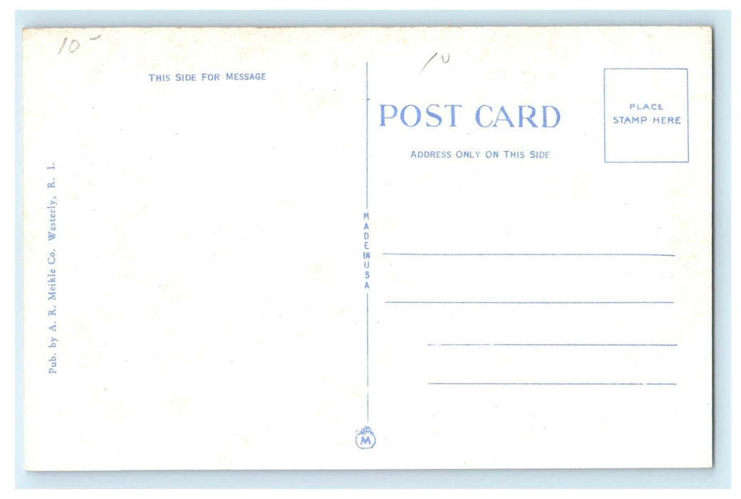 1921 St Claire RC Church, Misquamicut, Rhode Island, RI Postcard
