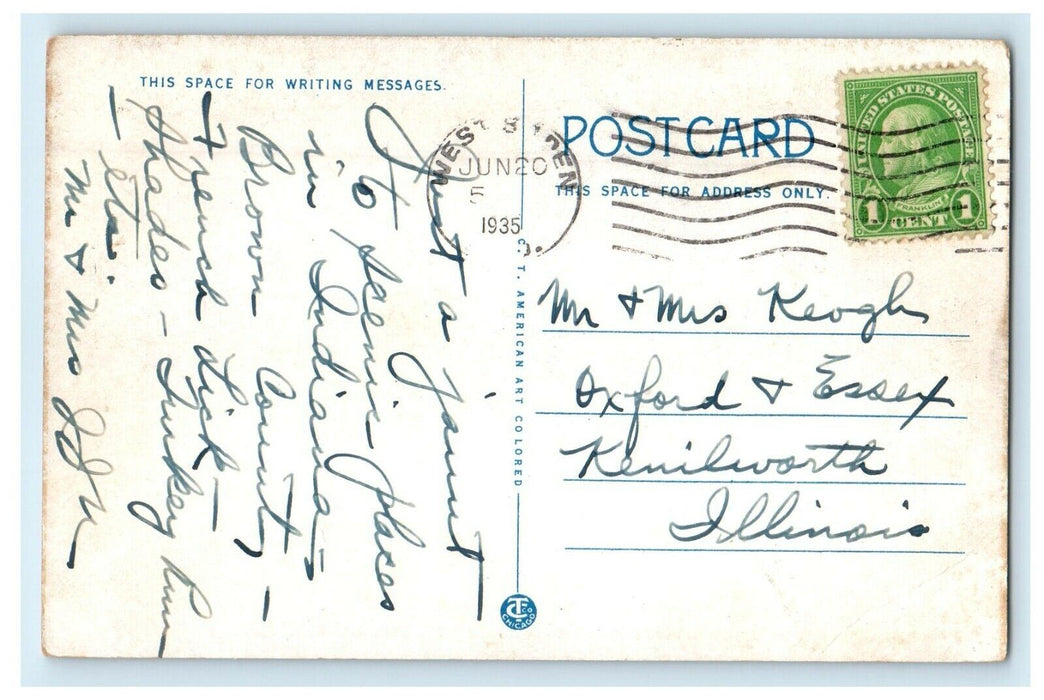 Main Entrance West Baden Springs Hotel Indiana IN, Carlsbad Of America Postcard