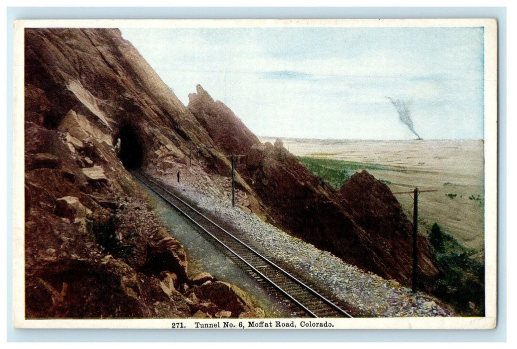 c1920s Railway View Tunnel No.6 Moffat Colorado CO Unposted Postcard