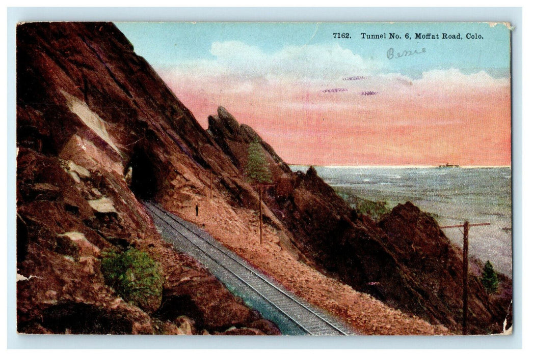1911 Tunnel No. 6 Moffat Road Colorado CO Posted Antique Postcard