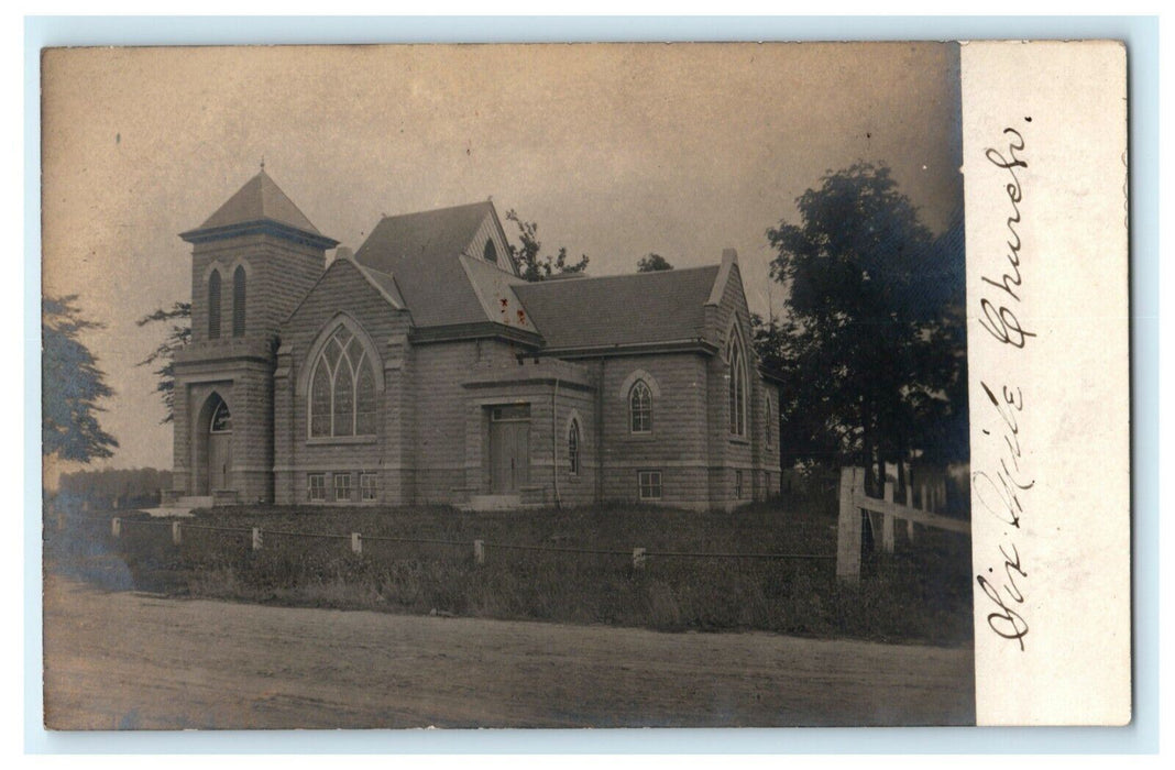 Six Mile Church RPPC Photo Circa 1910 Vintage Antique Postcard