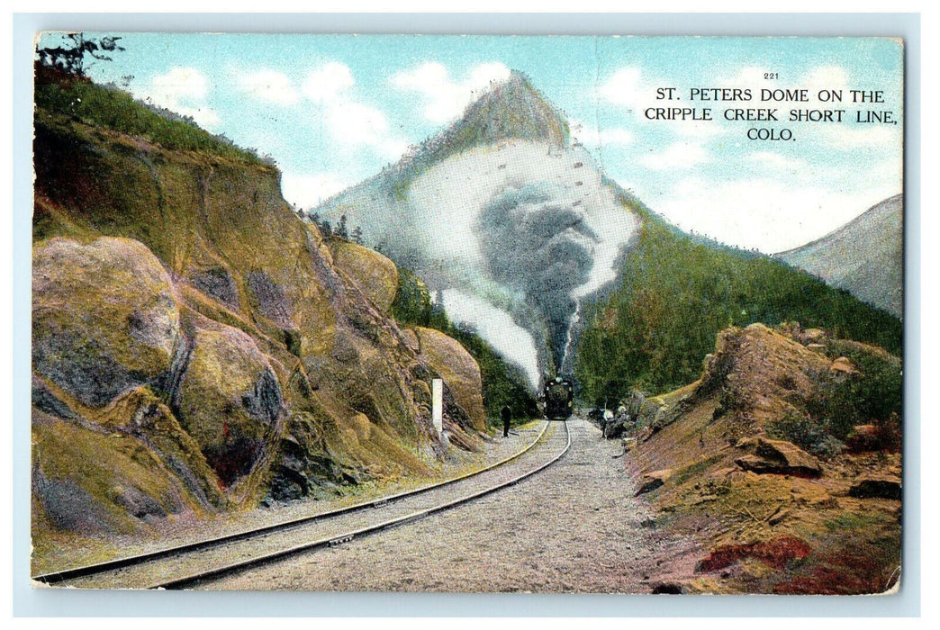 1909 St. Peters Dome On Cripple Creek Short Line Colorado CO Postcard