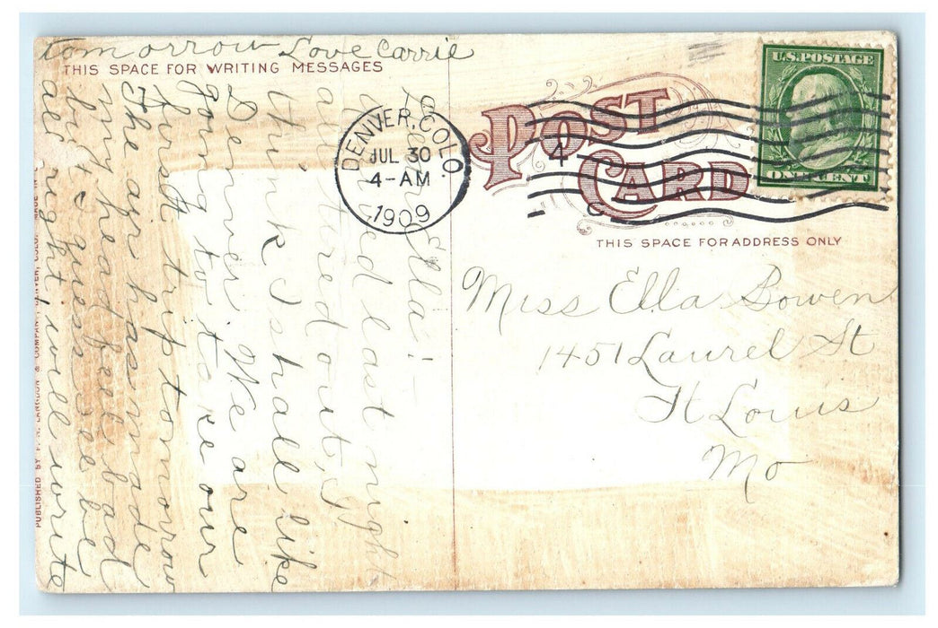 1909 St. Peters Dome On Cripple Creek Short Line Colorado CO Postcard