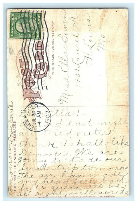 1909 St. Peters Dome On Cripple Creek Short Line Colorado CO Postcard