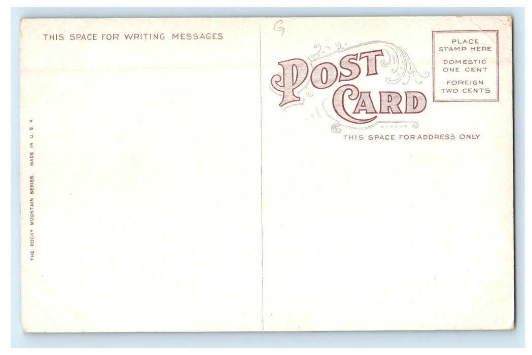 c1910s Altitude 14147 Feet Moonlight on Pike's Peak Colorado CO Posted Postcard