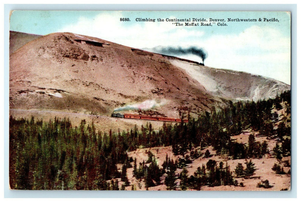 c1920s Climbing The Continental Divide Moffat Road Colorado CO Unposted Postcard