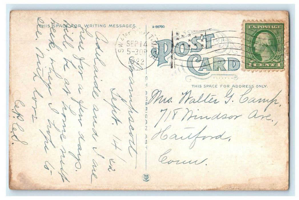 1922 New Ocean House and Water Swampscott Massachusetts MA Postcard