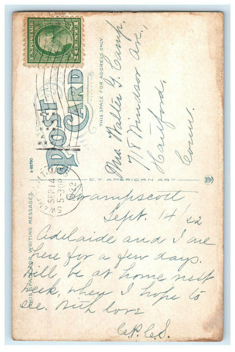 1922 New Ocean House and Water Swampscott Massachusetts MA Postcard