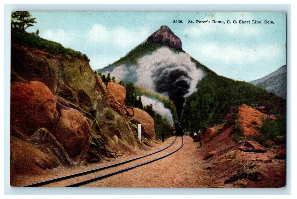 c1910s View of St. Peters Dome Criple Creek Colorado CO Unposted Postcard