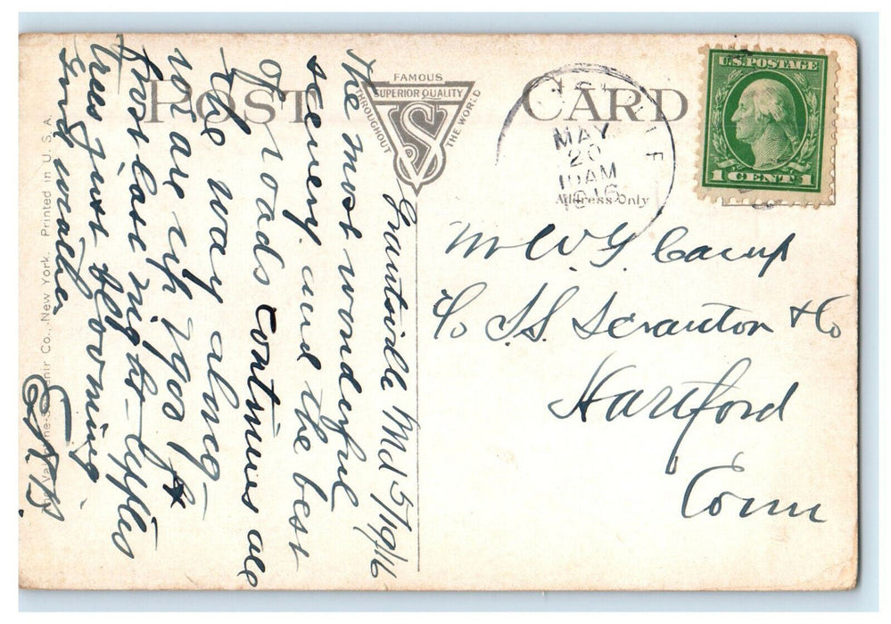 1916 The Dagmar Hotel, Hagerstown Maryland MD Posted Antique Postcard
