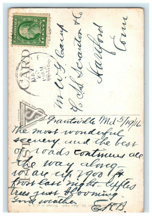 1916 The Dagmar Hotel, Hagerstown Maryland MD Posted Antique Postcard
