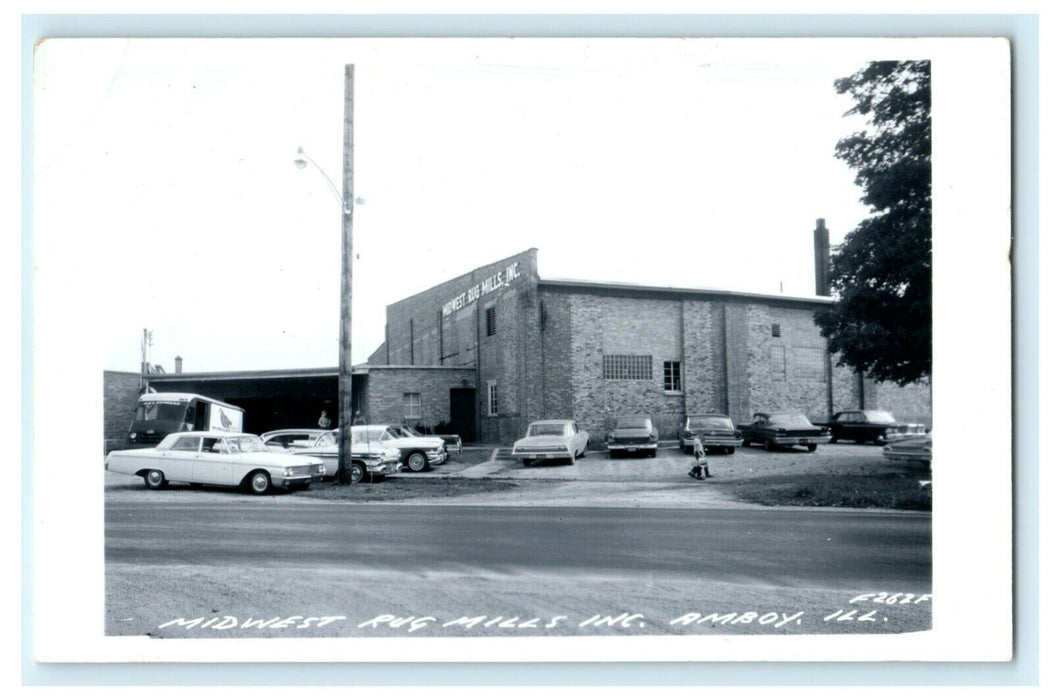 Midwest Rug Mills Inc. Amboy Illinois c1960 RPPC Photo Vintage Antique Postcard