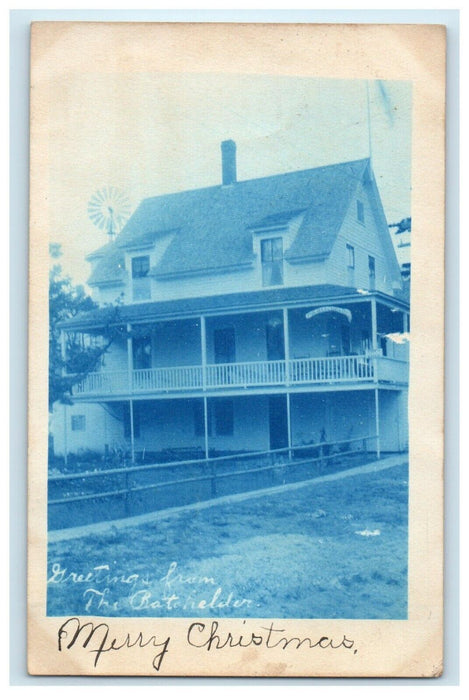 c1906 Old Orchard Maine ME, Christmas Greetings from Batchelder RPPC Postcard