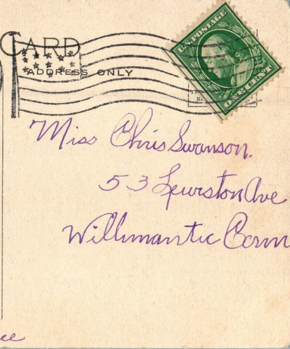 1910 Public Library Holyoke, Massachusetts MA Posted Antique Postcard