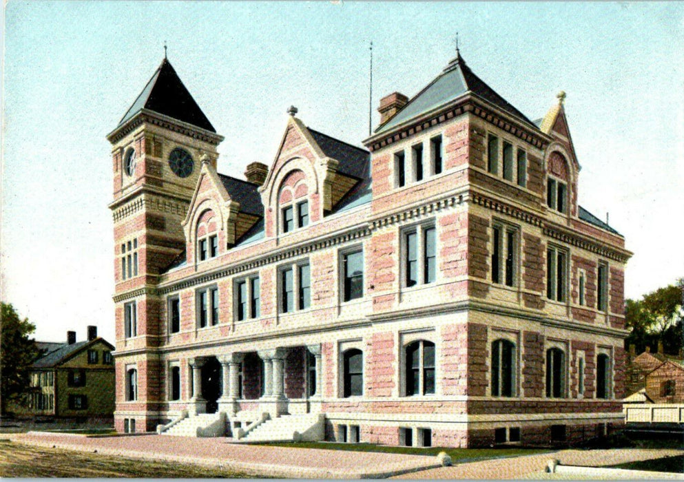 c1905s Post Office View, Manchester New Hampshire NH Antique Postcard