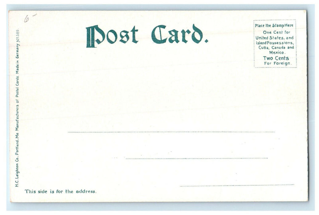 c1905s Post Office View, Manchester New Hampshire NH Antique Postcard
