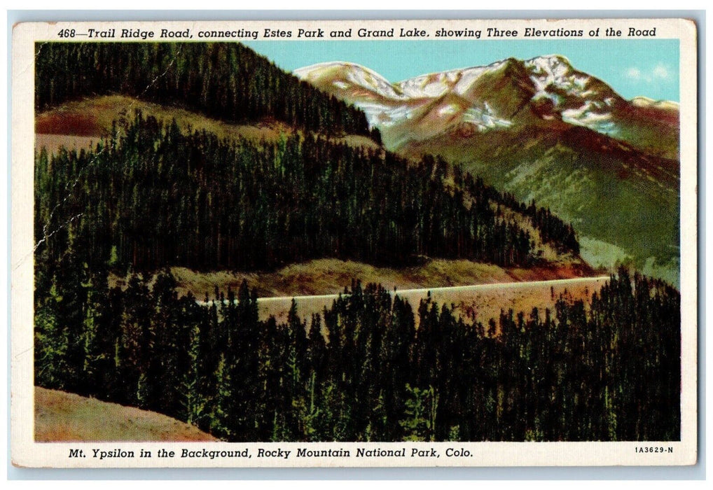 Trail Ridge Road Estes Park Grand Lake Rocky Mountain National Park CO Postcard