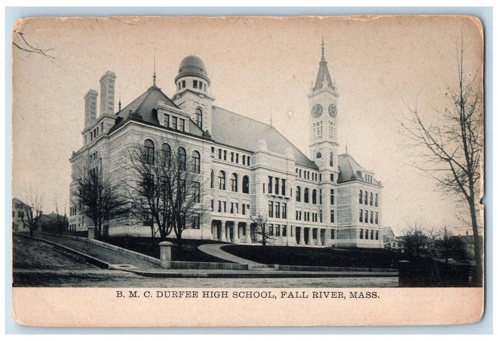 c1940's B. M. C. Durfee High School, Fall River Massachusetts MA Postcard
