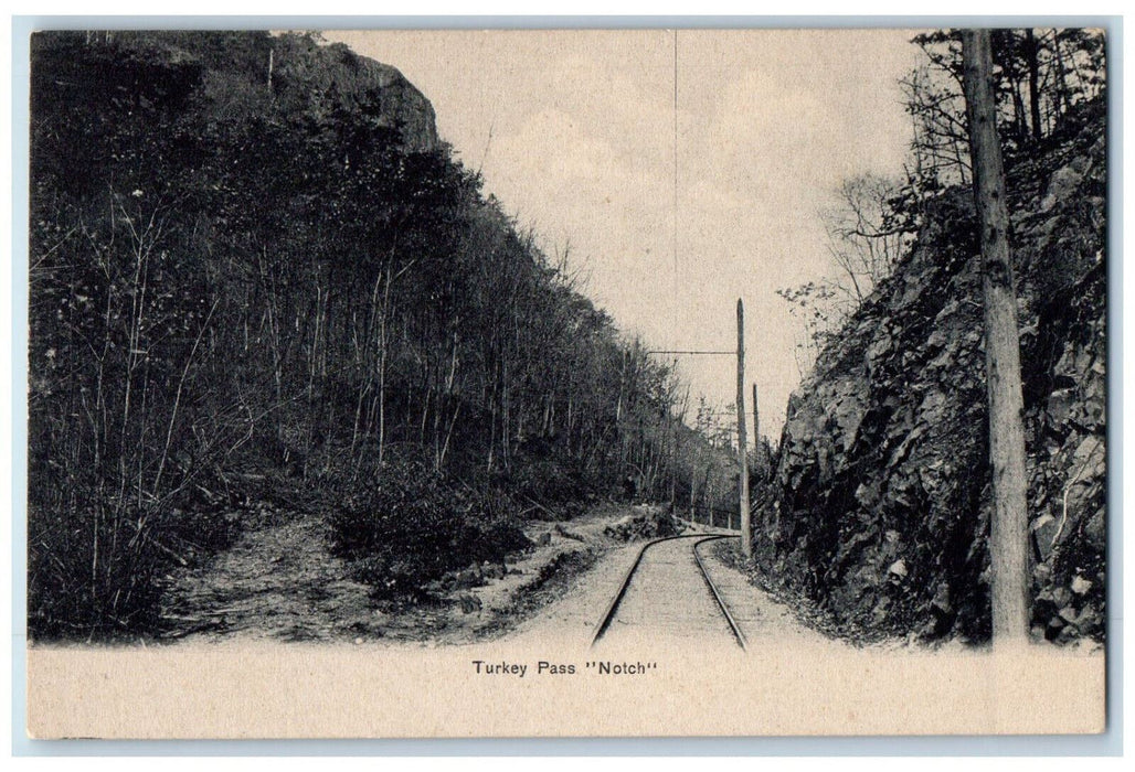 c1910's Railway, Turkey Pass "Notch" Amherst Massachusetts MA Antique Postcard