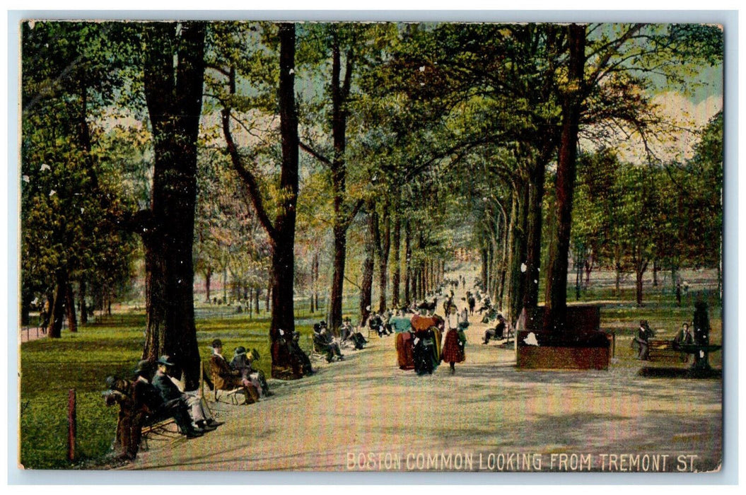 c1910's Boston Common Looking From Tremont St. Massachusetts MA Postcard