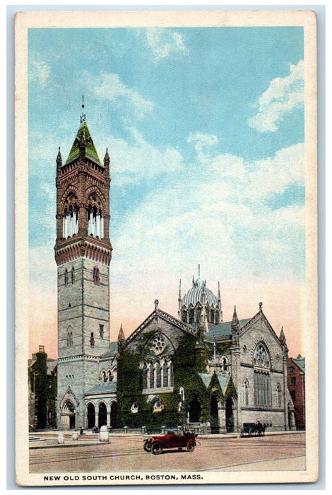 c1910 New Old South Church, Boston Massachusetts MA Antique Postcard