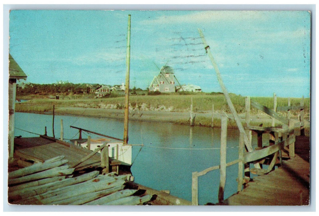 1957 Windmill on Old Mill-Point West Harwich Massachusetts MA Postcard