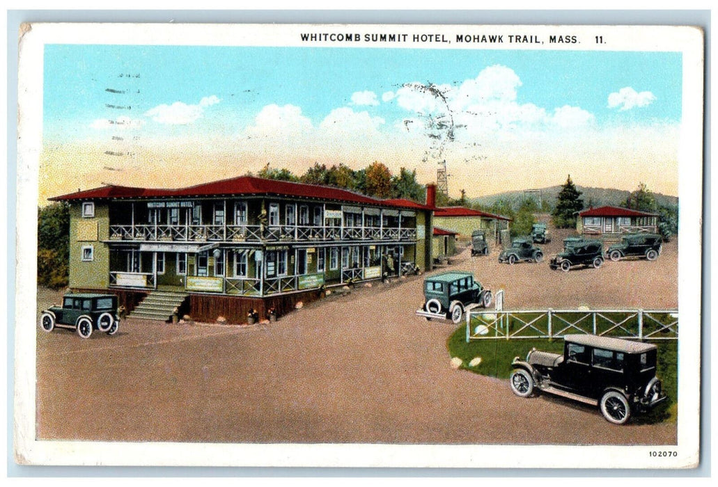 1930 Whitcomb Summit Hotel Mohawk Trail Massachusetts MA Posted Postcard