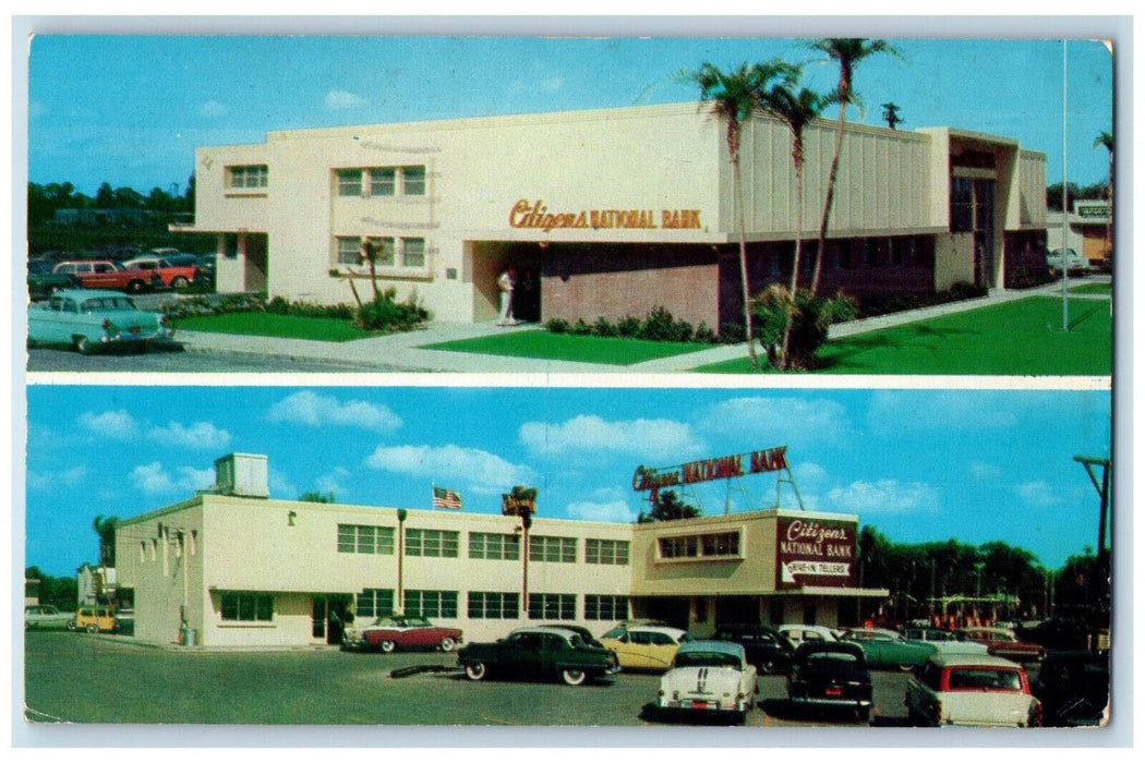 1956 Multiview, Citizens National Bank, St. Petersburg Florida FL Postcard