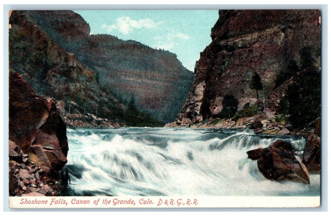View Of Shoshone Falls Canon Of The Grande Colorado CO, D & R G R R Postcard