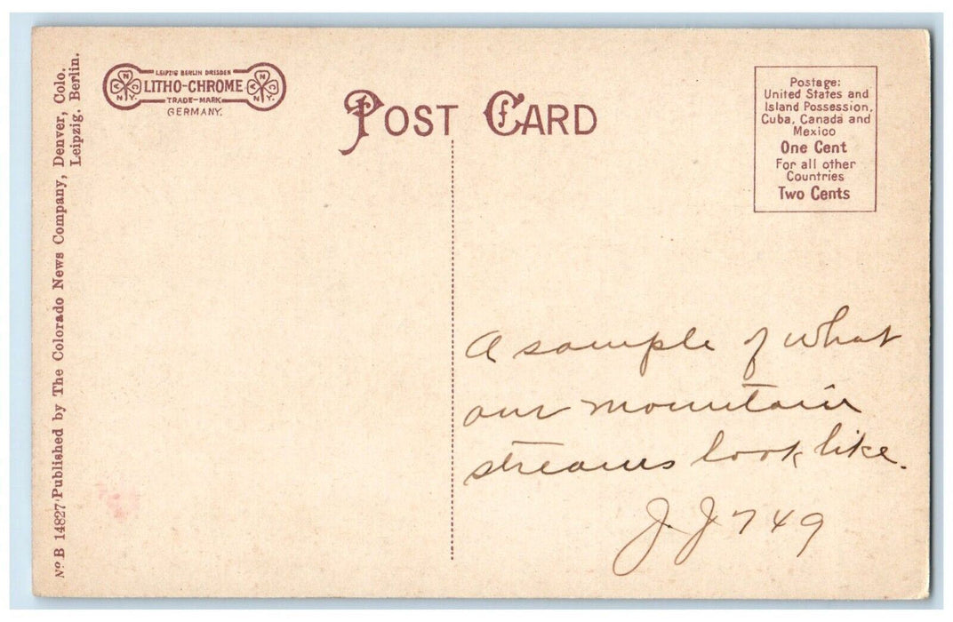 View Of Shoshone Falls Canon Of The Grande Colorado CO, D & R G R R Postcard