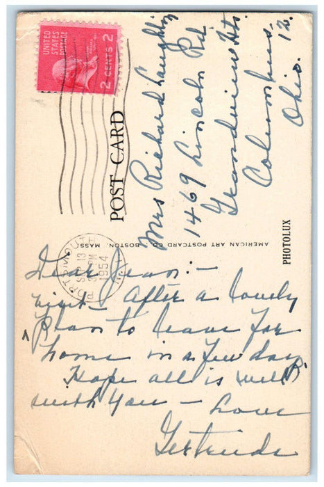1954 Fall River Technical High School Fall River Massachusetts MA Postcard