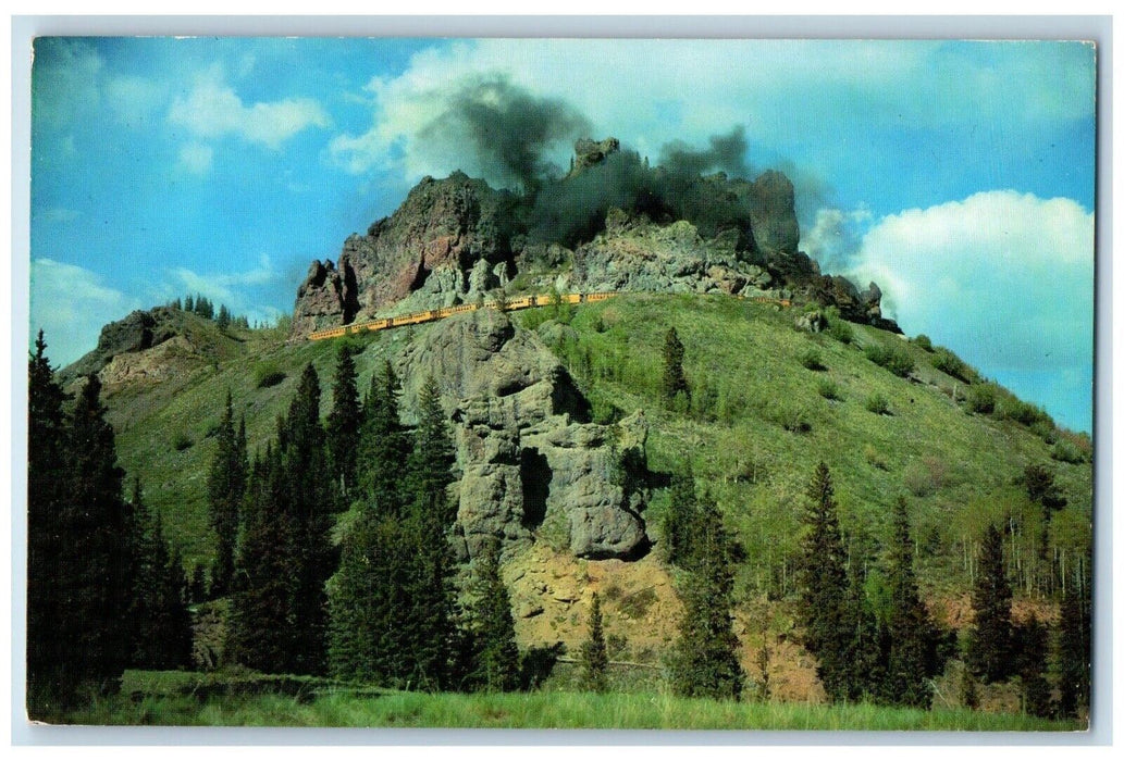 Silverton CO, Narrow Gauge Railroad Train Windy Point Cumbres Pass Postcard
