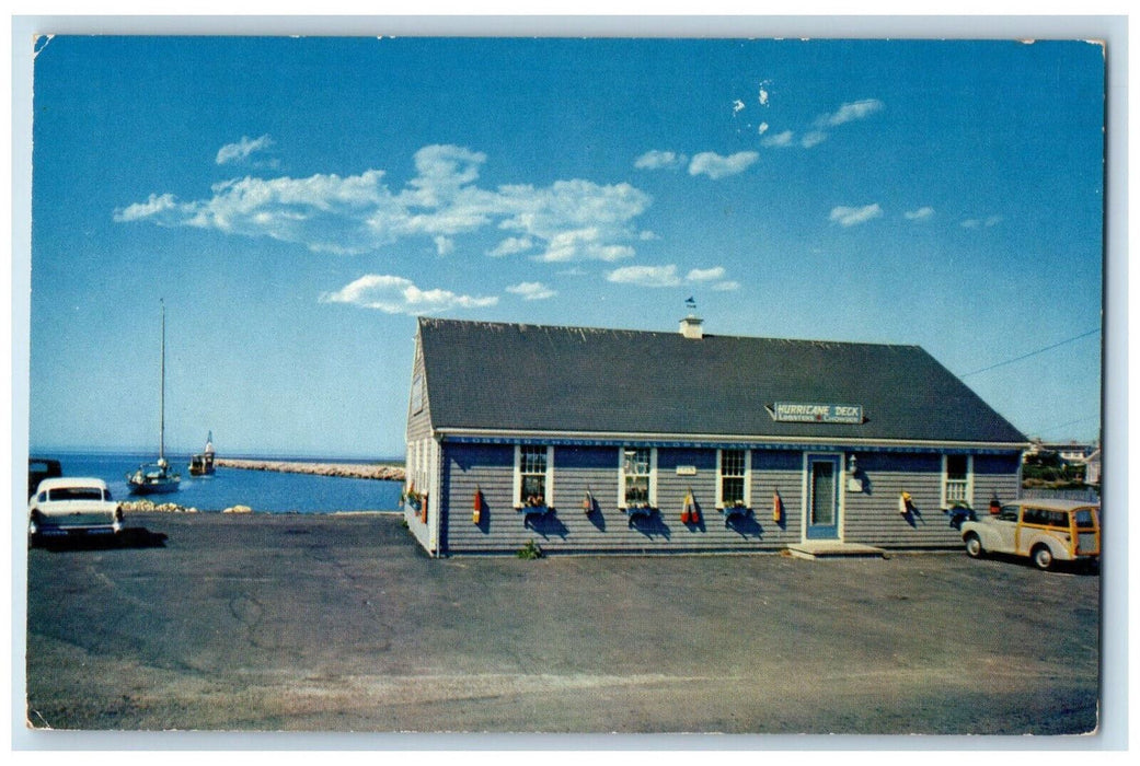 c1960's Hurricane Deck Seaford Restaurant, Falmouth Massachusetts MA Postcard