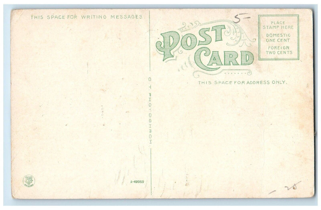 c1930's West Central Avenue Railroad Train Sierra Madre California CA Postcard