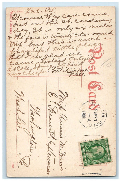 1909 In Platte Canon Colorado And So. Ry Colorado CO Posted Antique Postcard