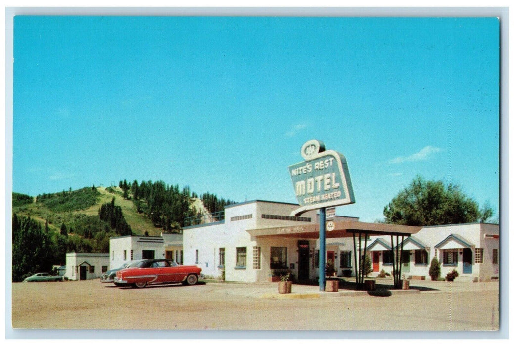 c1960's Nite's Rest Motel And Cars Steamboat Springs Colorado CO Postcard