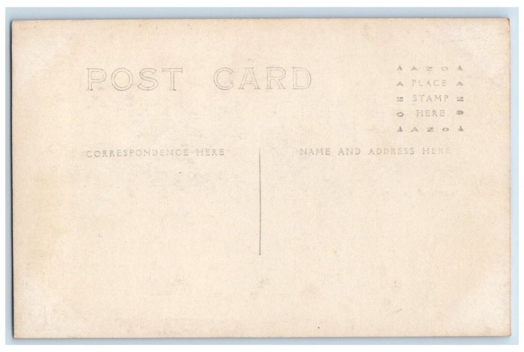 c1910 Tent Interior Horse Rooster Chicken Child Unposted RPPC Photo Postcard