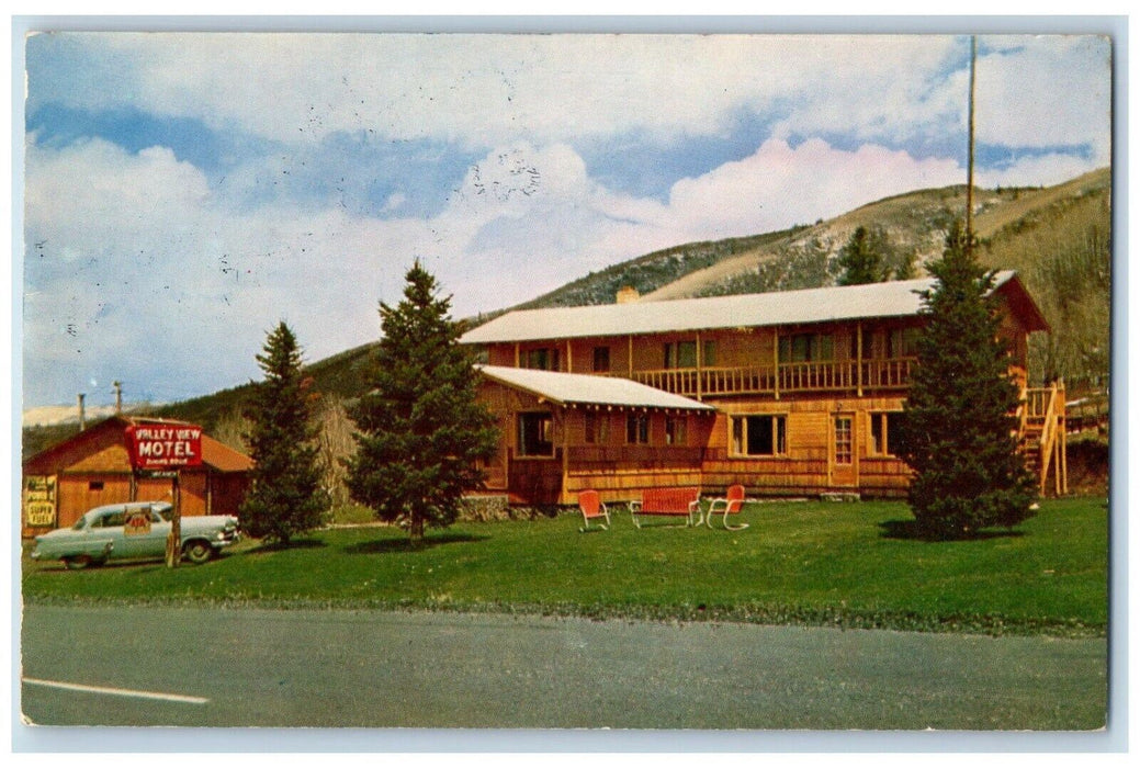 Valley View Motel U. S. Highway Car Steamboat Springs Colorado CO Postcard