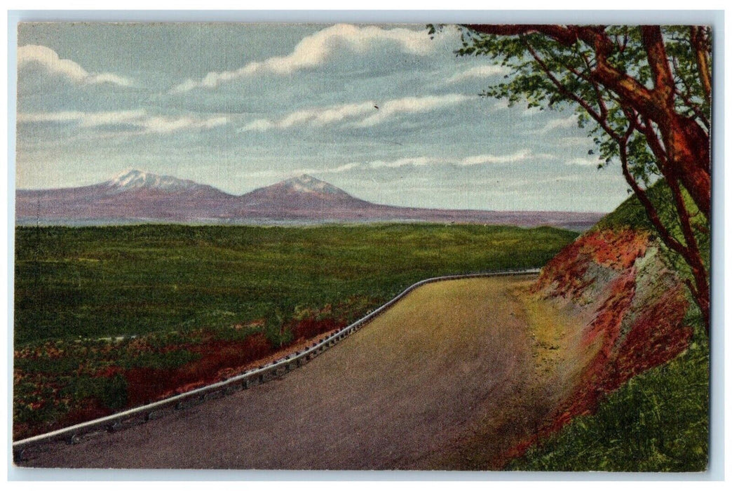 Spanish Peaks Seen Northern Slope Raton Pass Trinidad Colorado CO Postcard