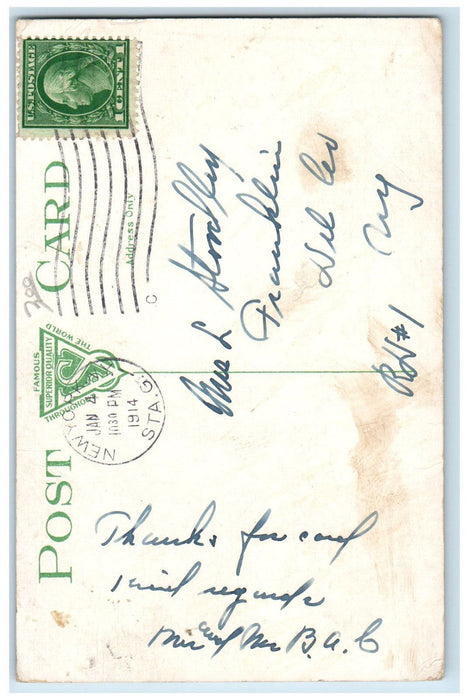 1914 Dining Area, Parisien Restaurant Largest French D'Hote in NY Postcard
